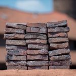 Blauw gesinterde handvorm bakstenen
