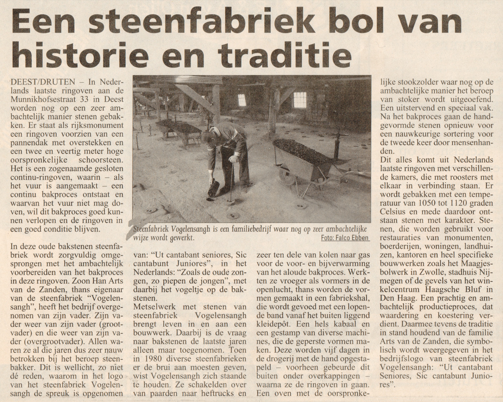 Een steenfabriek bol van historie en traditie