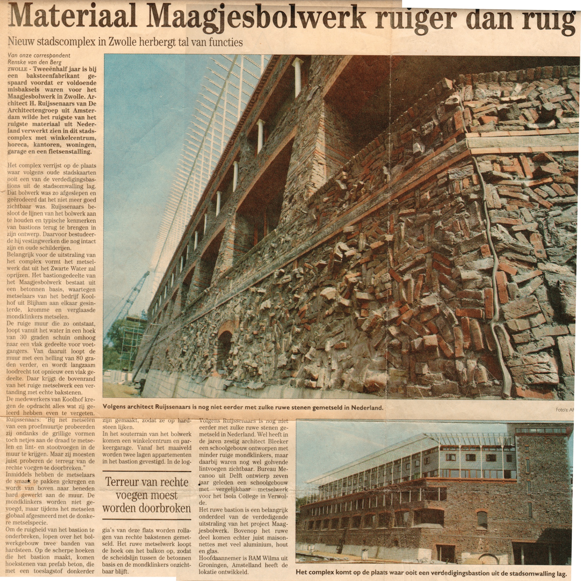 Materiaal Maagjesbolwerk ruiger dan ruig